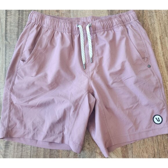 Vuori Shorts Mens Small Pink Performance Drawstring Lined Athletic Swim V302 - Picture 1 of 14